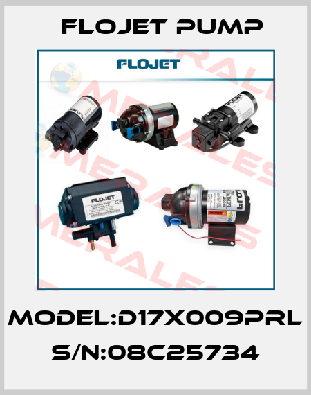 MODEL:D17X009PRL S/N:08C25734 Flojet Pump