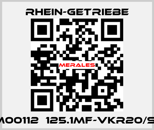 1201M00112  125.1MF-VKR20/SP11-2 Rhein-Getriebe