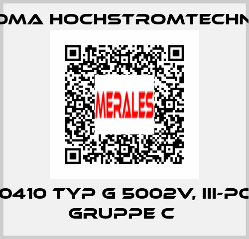120410 TYP G 5002V, III-POL. GRUPPE C  HOMA Hochstromtechnik