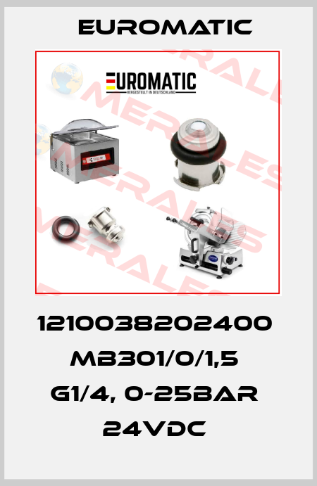 1210038202400  MB301/0/1,5  G1/4, 0-25BAR  24VDC  Euromatic