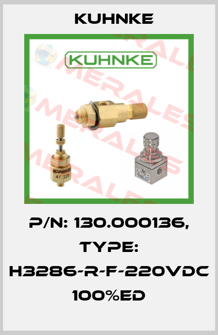 P/N: 130.000136, Type: H3286-R-F-220VDC 100%ED Kuhnke