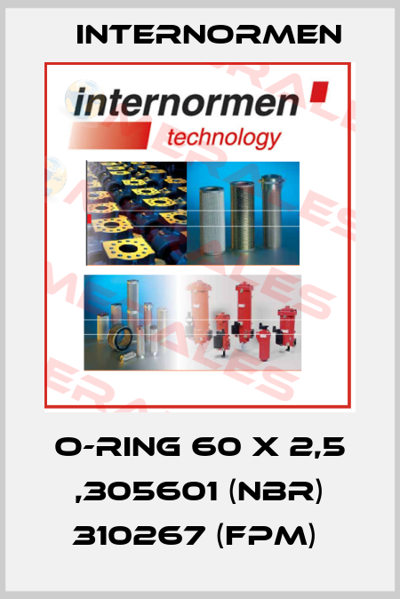 O-RING 60 X 2,5 ,305601 (NBR) 310267 (FPM)  Internormen