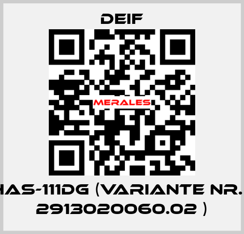 HAS-111DG (Variante Nr. : 2913020060.02 ) Deif