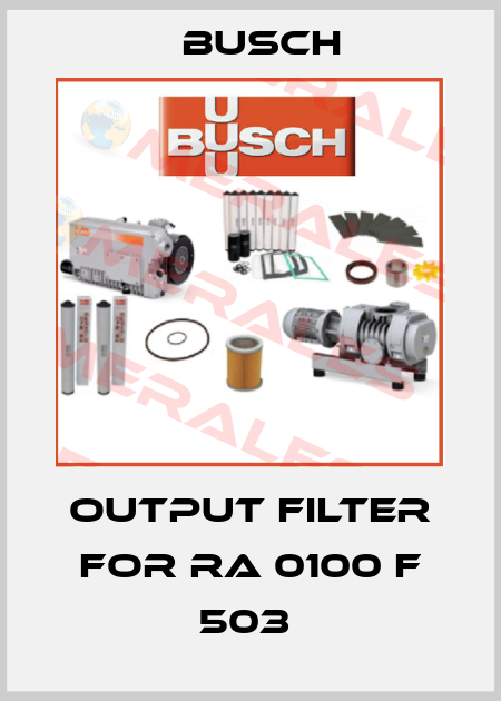 Output filter for RA 0100 F 503  Busch