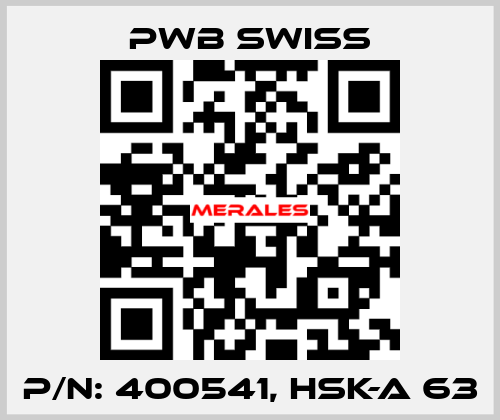 P/N: 400541, HSK-A 63 PWB Swiss