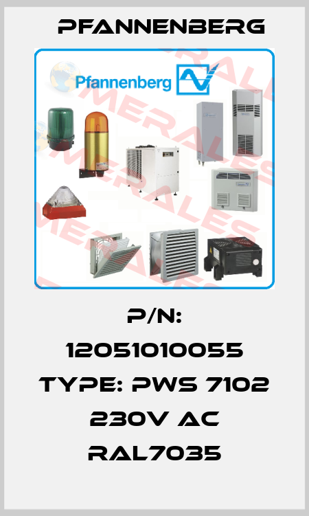 P/N: 12051010055 Type: PWS 7102 230V AC RAL7035 Pfannenberg