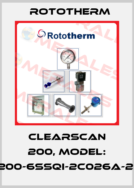 Clearscan 200, Model: CSPP200-6SSQI-2C026A-2C176A Rototherm