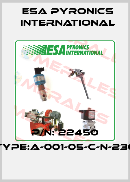 P/N: 22450 Type:A-001-05-C-N-230 ESA Pyronics International