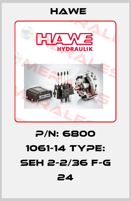 P/N: 6800 1061-14 Type: SEH 2-2/36 F-G 24 Hawe