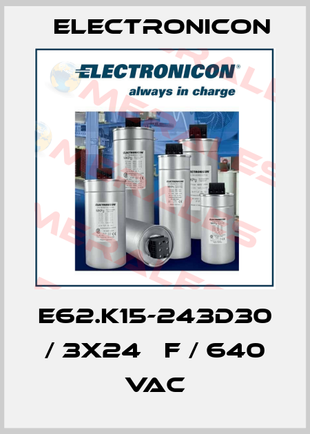E62.K15-243D30 / 3x24 µF / 640 Vac Electronicon