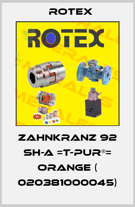 Zahnkranz 92 Sh-A =T-PUR®= orange ( 020381000045) Rotex