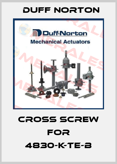 Cross screw for 4830-K-TE-B Duff Norton