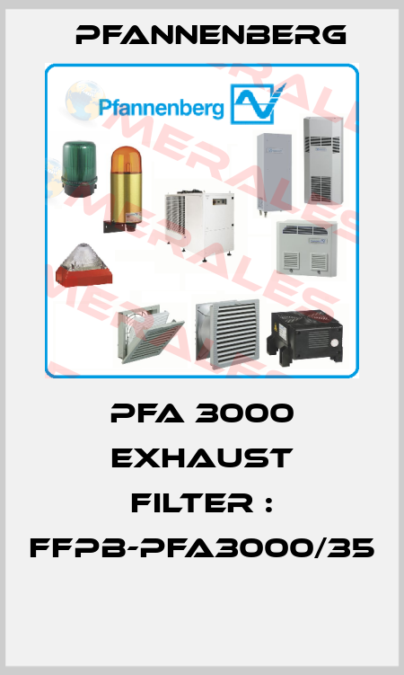PFA 3000 EXHAUST FILTER : FFPB-PFA3000/35  Pfannenberg