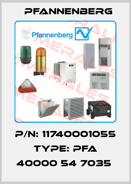 P/N: 11740001055 Type: PFA 40000 54 7035  Pfannenberg