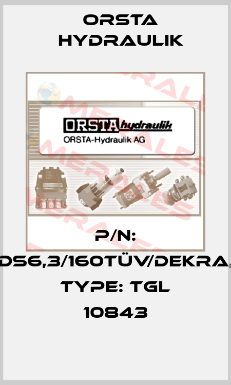 P/N: DS6,3/160TÜV/Dekra, Type: TGL 10843 Orsta Hydraulik