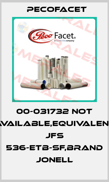 00-031732 not available,equivalent JFS 536-ETB-SF,brand Jonell PECOFacet