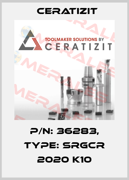 P/N: 36283, Type: SRGCR 2020 K10 Ceratizit