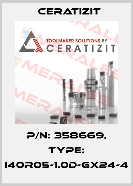 P/N: 358669, Type: I40R05-1.0D-GX24-4 Ceratizit