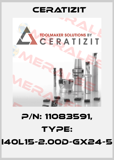 P/N: 11083591, Type: I40L15-2.00D-GX24-5 Ceratizit