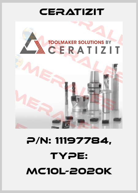 P/N: 11197784, Type: MC10L-2020K Ceratizit