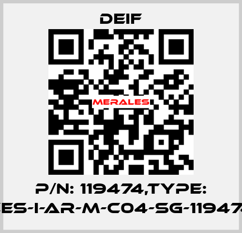 P/N: 119474,Type: CES-I-AR-M-C04-SG-119474 Deif