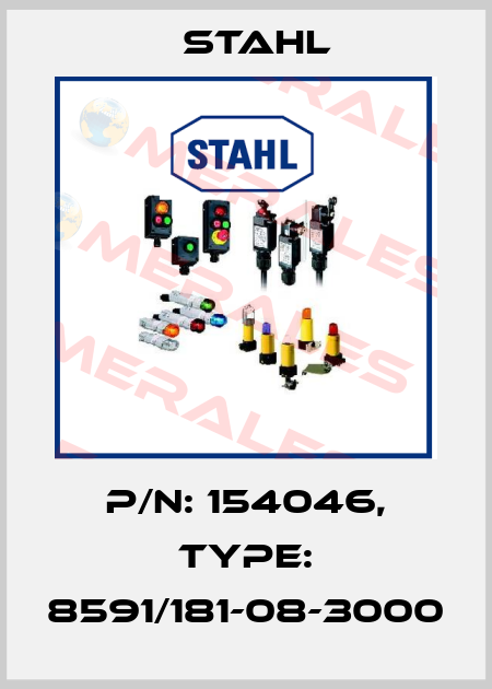 P/N: 154046, Type: 8591/181-08-3000 Stahl