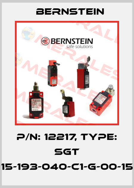 P/N: 12217, Type: SGT 15-193-040-C1-G-00-15 Bernstein
