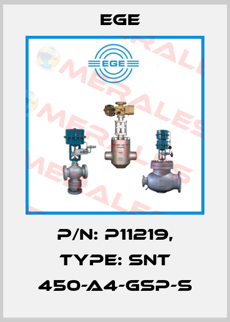 p/n: P11219, Type: SNT 450-A4-GSP-S Ege