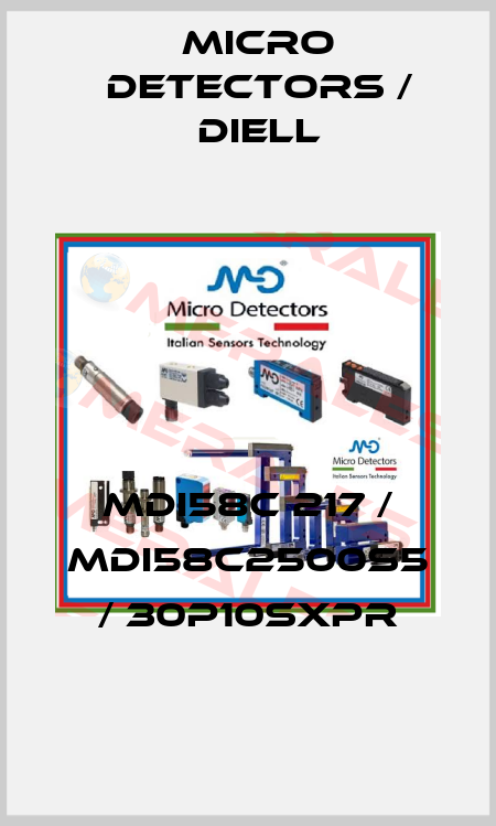 MDI58C 217 / MDI58C2500S5 / 30P10SXPR
 Micro Detectors / Diell