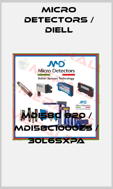 MDI58C 920 / MDI58C1000Z5 / 30L6SXPA
 Micro Detectors / Diell