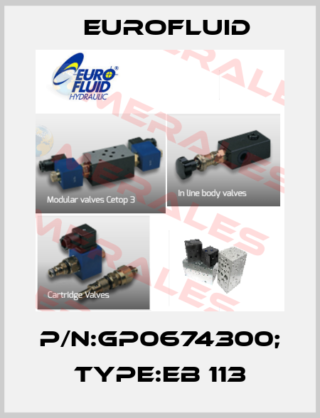 P/N:GP0674300; Type:EB 113 Eurofluid