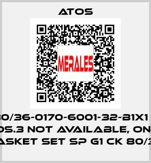 CK-80/36-0170-6001-32-B1X1 for Pos.3 not available, only gasket set SP G1 CK 80/36 Atos