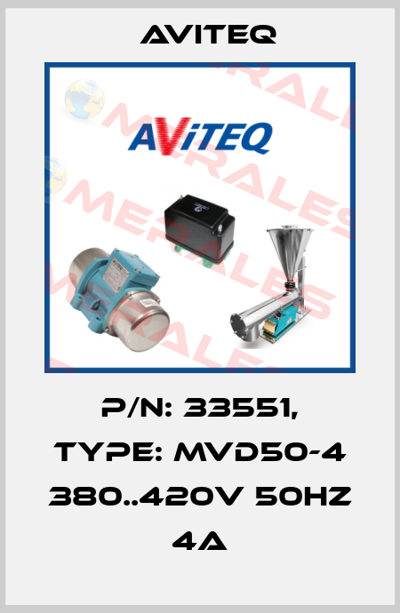 P/N: 33551, Type: MVD50-4 380..420V 50HZ 4A Aviteq