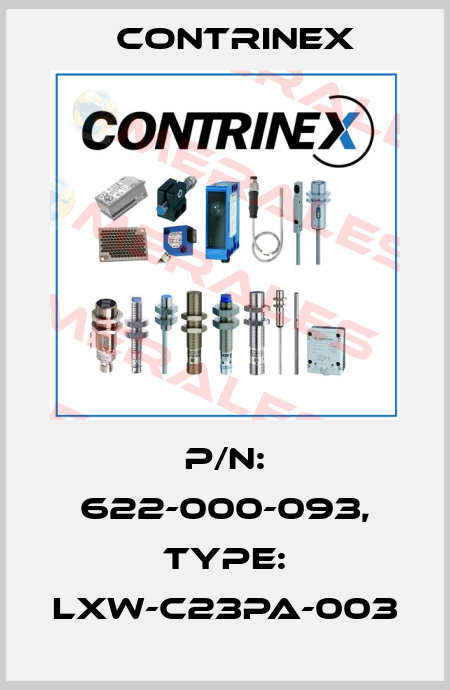 p/n: 622-000-093, Type: LXW-C23PA-003 Contrinex