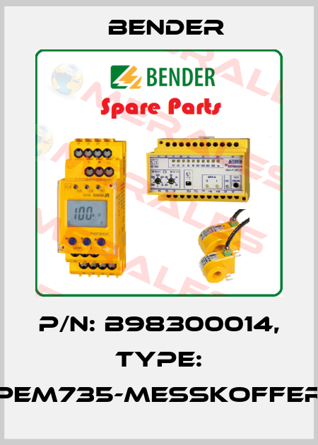 p/n: B98300014, Type: PEM735-Messkoffer Bender