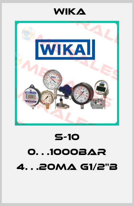 S-10 0…1000BAR 4…20MA G1/2"B  Wika