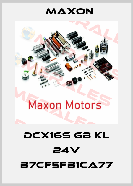 DCX16S GB KL 24V B7CF5FB1CA77 Maxon