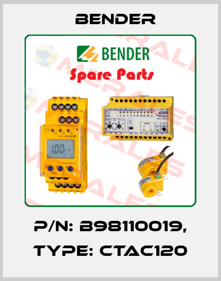 p/n: B98110019, Type: CTAC120 Bender