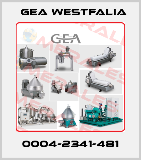0004-2341-481 Gea Westfalia