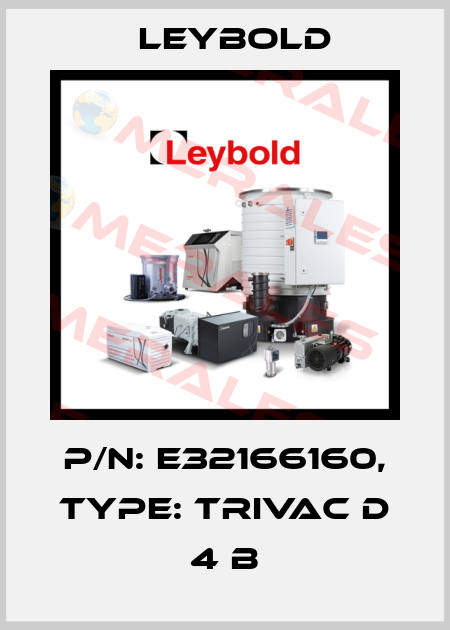 P/N: E32166160, Type: TRIVAC D 4 B Leybold