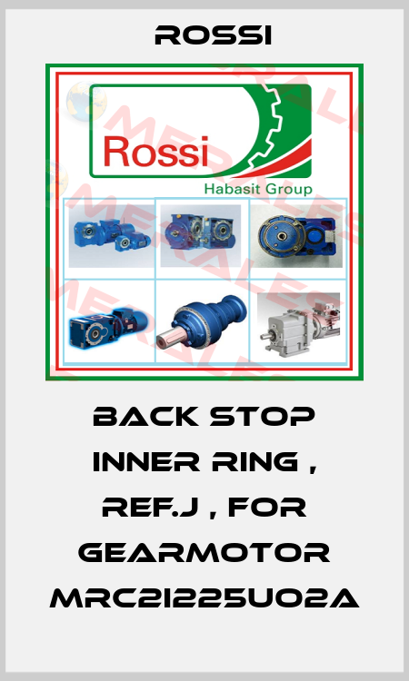 BACK STOP INNER RING , REF.J , FOR GEARMOTOR MRC2I225UO2A Rossi