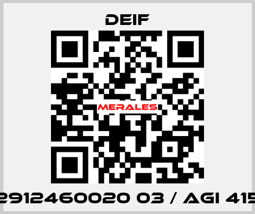 2912460020 03 / AGI 415 Deif