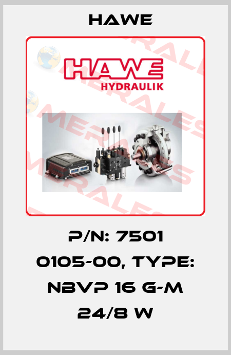 P/N: 7501 0105-00, Type: NBVP 16 G-M 24/8 W Hawe
