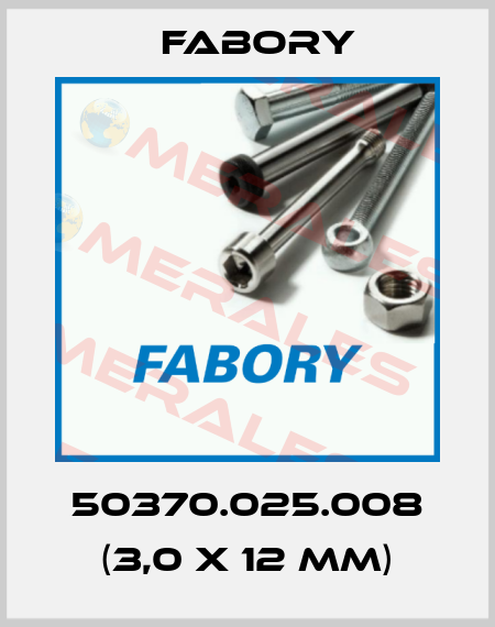 50370.025.008 (3,0 x 12 mm) Fabory