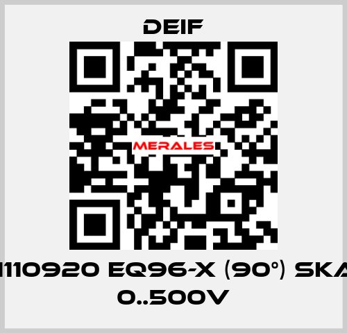 2961110920 EQ96-x (90°) Skala : 0..500V Deif