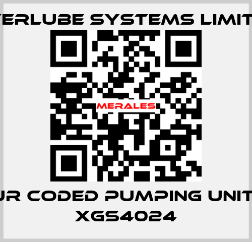 Colour coded pumping units for XGS4024 Interlube Systems Limited