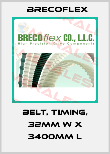 BELT, TIMING, 32MM W X 3400MM L Brecoflex