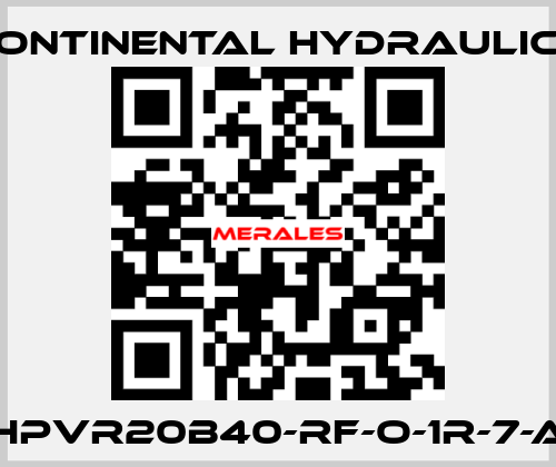 HPVR20B40-RF-O-1R-7-A Continental Hydraulics