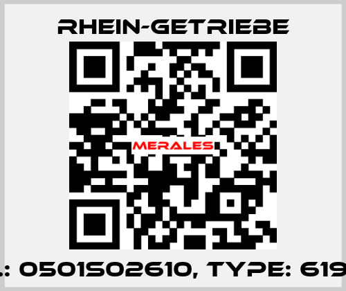 P/N.: 0501S02610, Type: 619081 Rhein-Getriebe