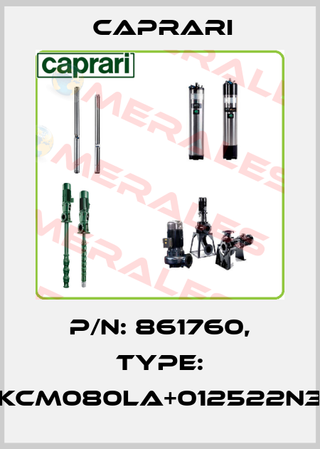P/N: 861760, Type: KCM080LA+012522N3 CAPRARI 